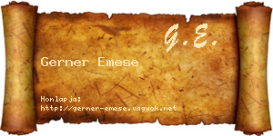 Gerner Emese névjegykártya